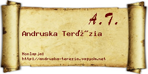 Andruska Terézia névjegykártya