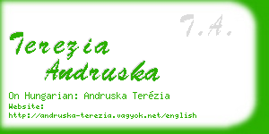 terezia andruska business card